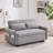 Divyanshi Pull Out Sleep Sofa Bed Loveseats Sofa Couch with Adjsutable Backrest, Storage Pockets, 2 Soft Pillows, USB Ports for Living Room, Bedroom, Apartment, Office-1388924921