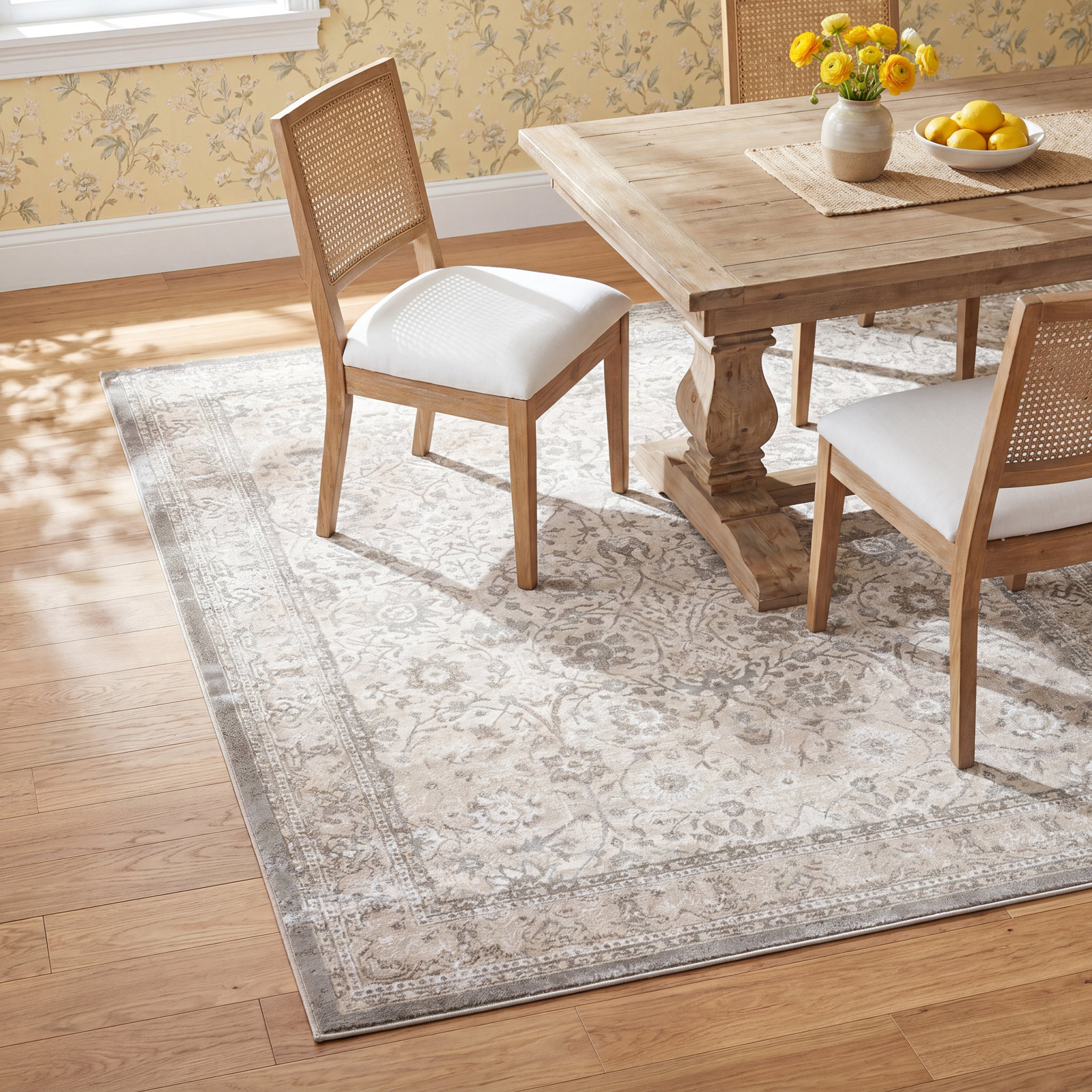 Lynnette Gray/Beige Rug, Rectangle 7'10" x 10'6"
