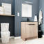 Meuble-lavabo de salle de bain 30 po autoportant avec céramique noire. 2 portes d'armoire à fermeture en douceur. Contreplaqué moderne. Évier de comptoir réglable en céramique.-973188766-973188767