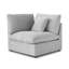 Chaise d'angle rembourrée en lin avec revêtement
