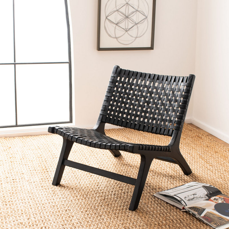 Chaise parsons Millner, Cuir noir, Noir