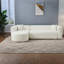 Canapé d'angle moderne à compression, 278 cm (109,4 pouces), motif nuage en chenille beige-1454512886