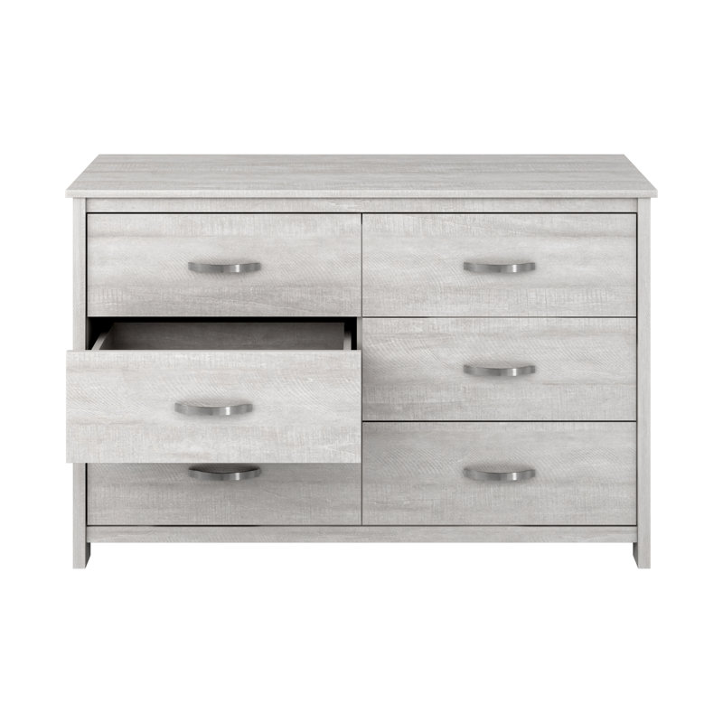 Bogosta 6 Drawer 47'' W Double Dresser, Dusty Gray Oak