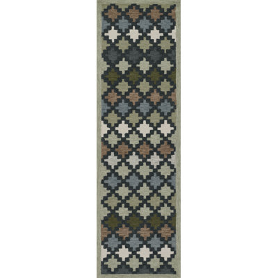 Erin Gates by Momeni Abbot Hand Tufted Wool Geometric Blue Area Rug