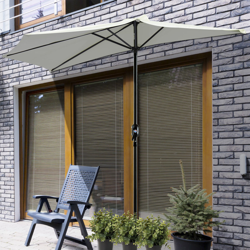 2.7m Half Parasol, Cream