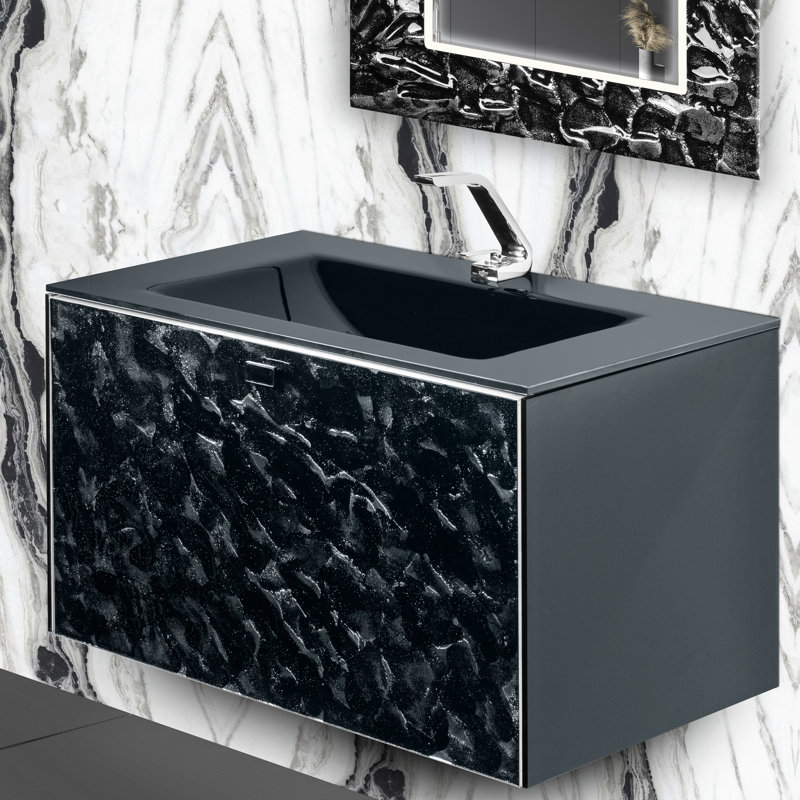 Felvy 32'' W Single Vanity, Black, Black