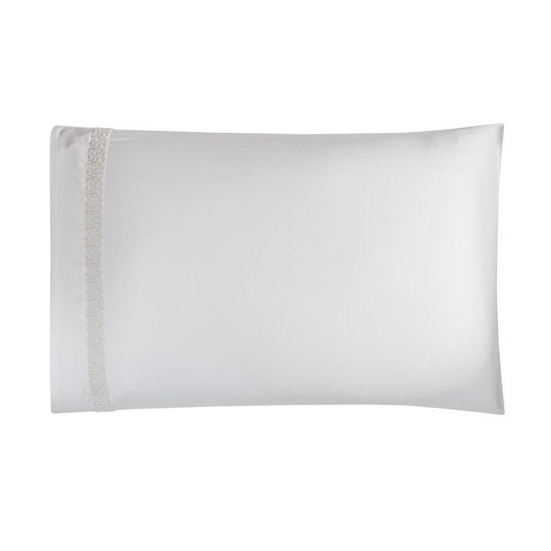 Malone 100% Cotton Sateen pillowcases (pack 2 un), Standard, white-dove