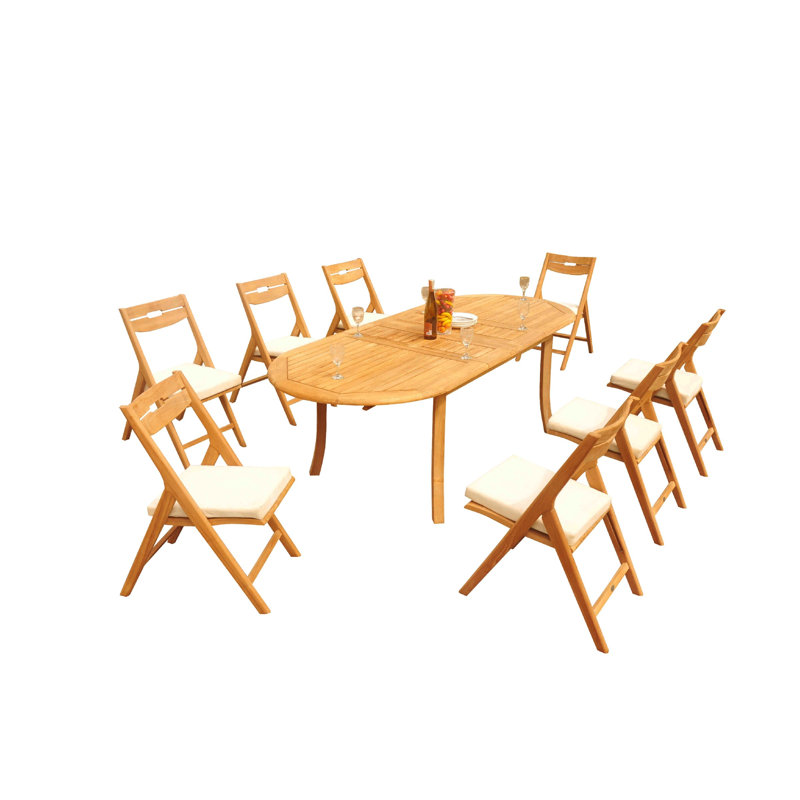 Ensemble repas pour 8 personnes Emmetsburg, 105 po x 40 po x 31,5 po