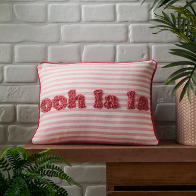 Oh La La Tufted Stripe Cushion