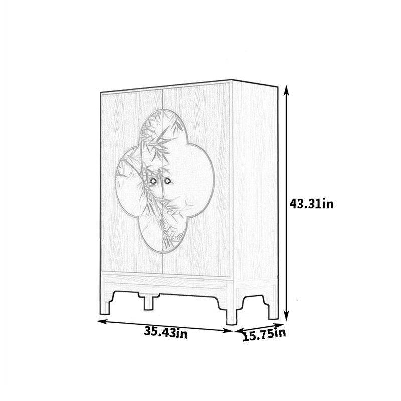 Double-Door Sideboard, Dark Walnut