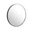 Grand miroir de salle de bain noir de 24 po avec support rond réfléchissant transparent pour une belle décoration intérieure