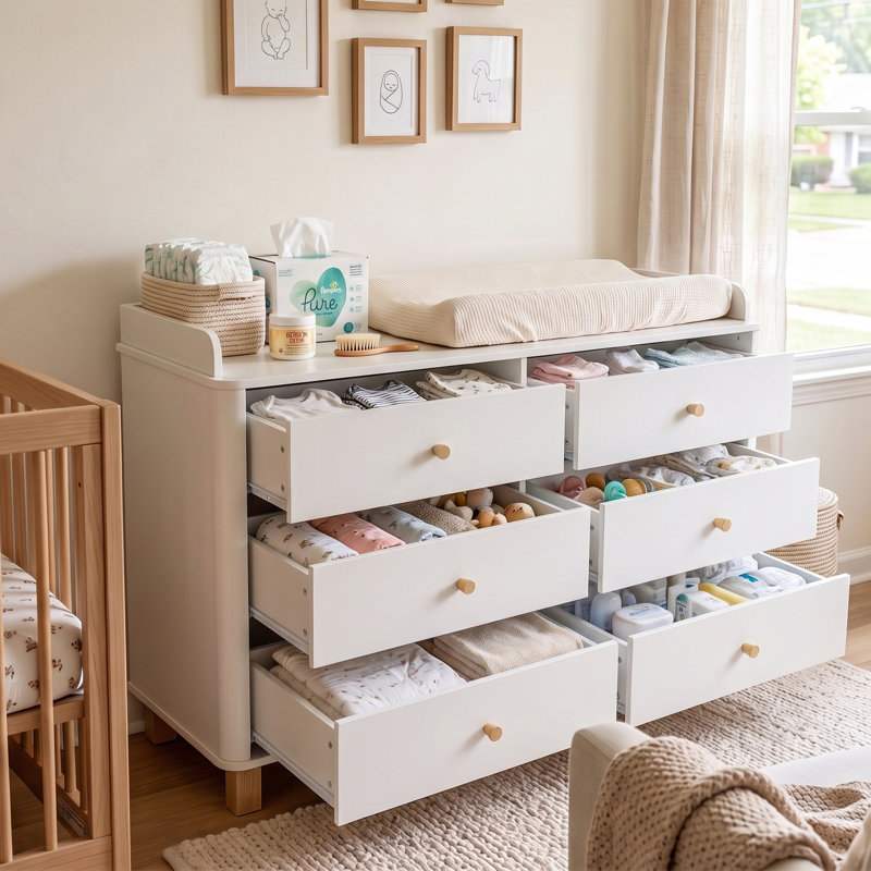 120 cm W Chest of 6 Drawers