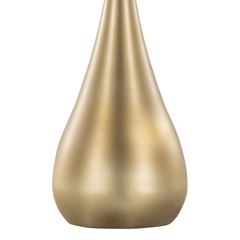 Lampe de table contemporaine en métal, Doré, Blanc