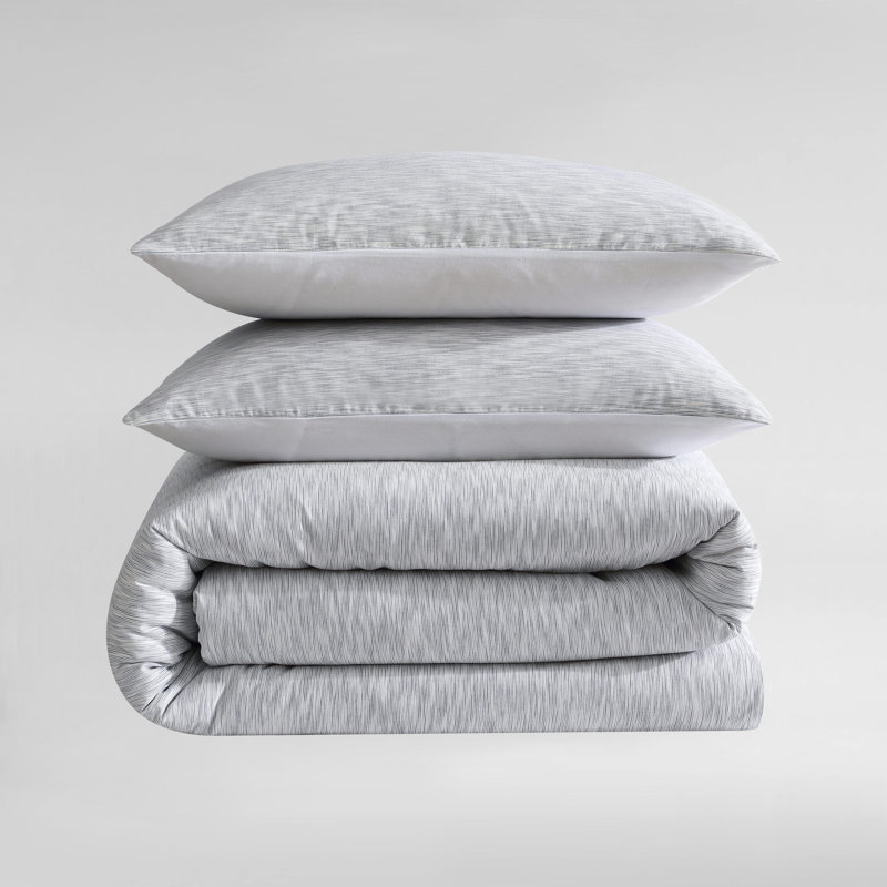 French Grey Organic Cotton Queen Comforter Set
