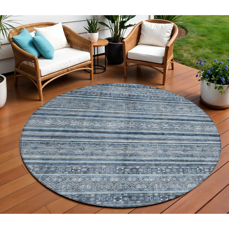 Tapis oriental rond 8 po