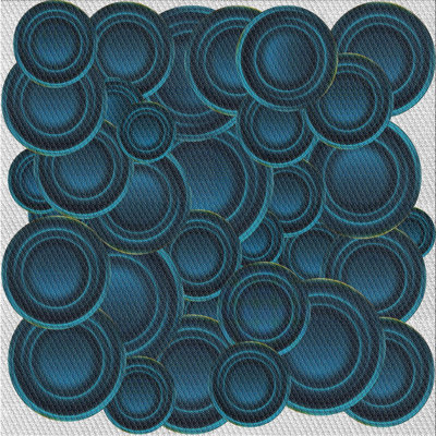 Bleu/blanc à motif Tapis décoratif