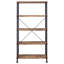 Antique Nutmeg and Black 4-shelf Bookcase