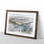 Rolling Hills of India Sketch - Picture Frame Graphic Art Print-56874998-56874999