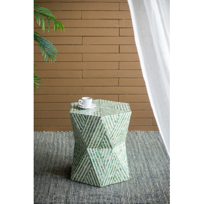Tabouret de jardin vert Tapered, table d'appoint