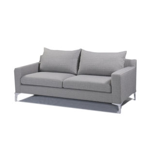 Canapé modulaire à accoudoirs carrés 100% lin 79 po Layka