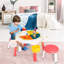 Charisse Kids 3 Piece Round Play Or Activity Table and Chair Set-1937017416