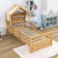 Lit maison avec tablette de rangement intégrée et auvent amovible-173607154-173607153