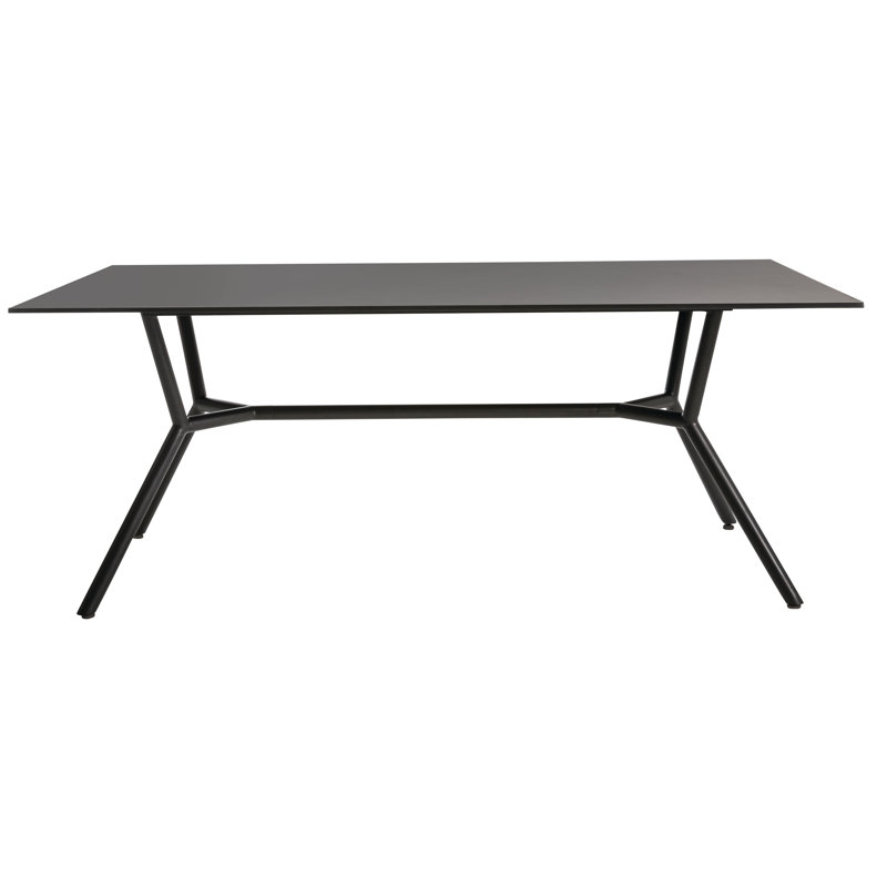 Table de salle à manger Reef, HPL noir nordique, Anthracite, H 29,5 po x l 94,5 po x P 39,38 po