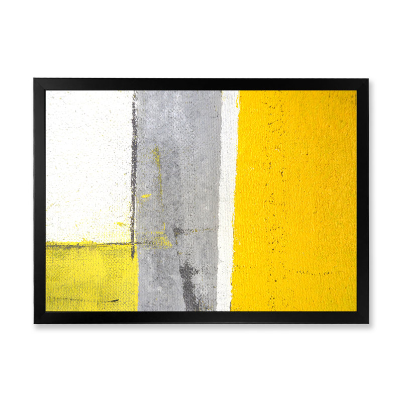 «Gray and Yellow Colorfields», reproduction de cadre photo sur toile, H 8 po x l 12 po x P 1 po, Toile avec cadre noir