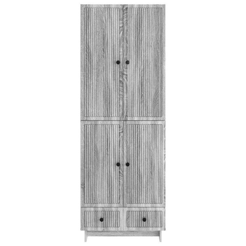 4 -Door 3 Storage Cabinet, Grey Sonoma
