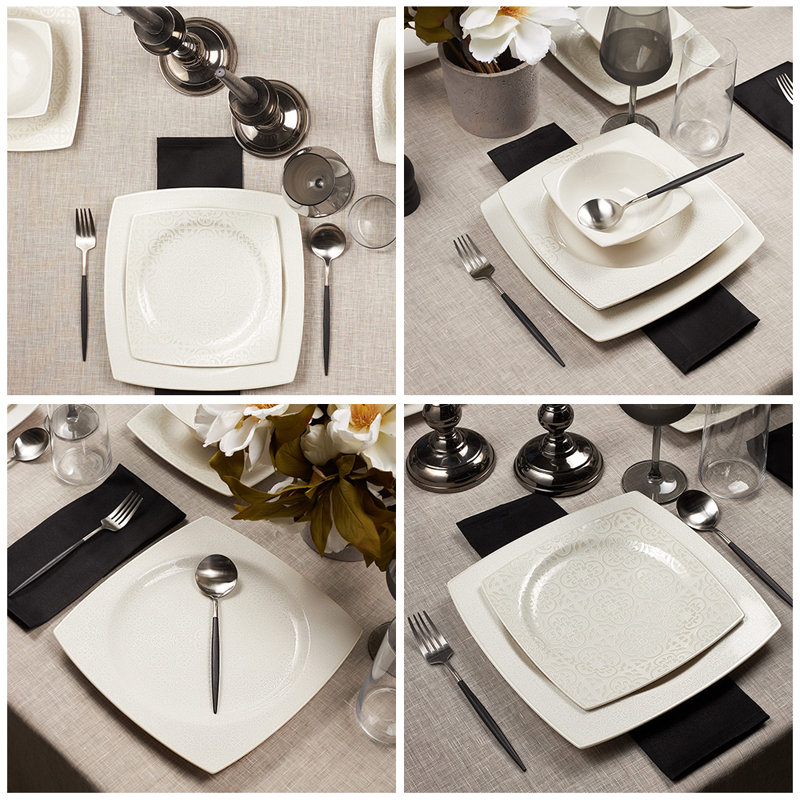 Cooperstein Ceramic Dinnerware Set 24 Piece - Service for 4
