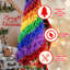 Arbre de Noël spirale arc-en-ciel de 6 pi, 1248 pointes de branches, arbre de Noël artificiel coloré en PVC avec une conception en spirale unique, forme pleine et luxuriante, support en métal robuste pour la décoration de Noël intérieure