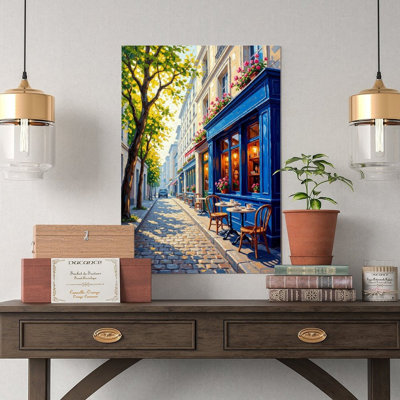 Canvas Wall Art Paris Cafe Wall Art, France Street Decor-1 Vintage Poster Print Home Decor