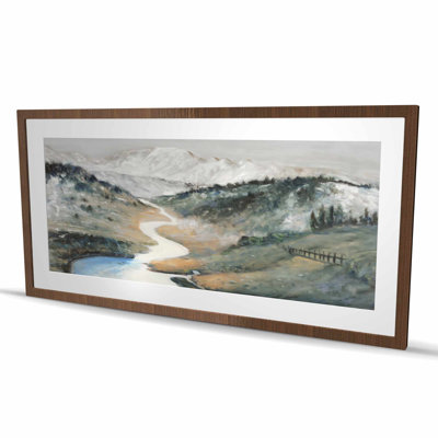 Landscape - Mountains Contemporary Framed Matted Print Decor