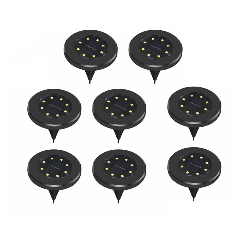 Black Solar Powered Pathway Light, Cool White