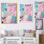 «Sweet Pink Pastel Dreams», reproduction d'art abstrait mural-256374742-256374746