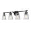Meuble-lavabo 4 lumières noir mat Andree-123222924-128495627-128495628