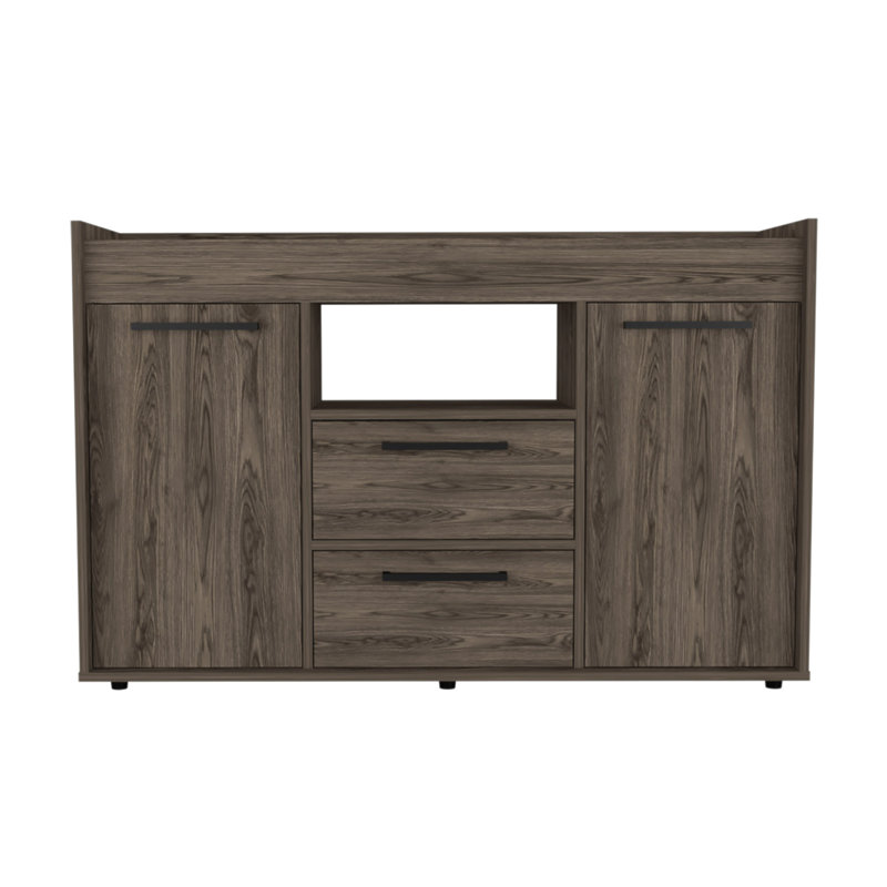 Buffet 2 tiroirs Chapella Noyer foncé