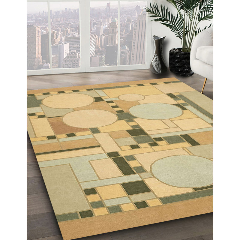 Dharmik Abstract Indoor Rug, Round 6'