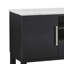 Amber Sideboard Buffet Server Cabinet, 2 Cabinets And 2 Shelves, Black