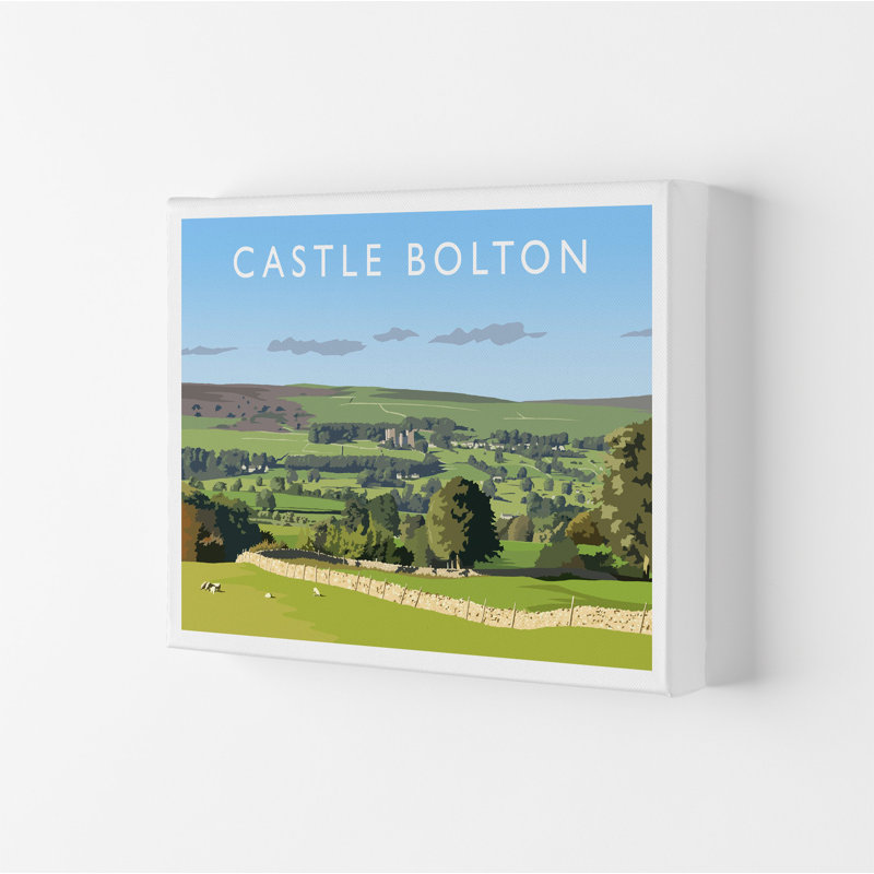 Castle Bolton by Richard O'Neill - Print, Wrapped Canvas, 29.7cm H x 42cm W x 4cm D