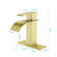 Robinet de lavabo de salle de bain en or brossé avec magnétisme cascade captivante - poignée simple, acier inoxydable pour un bec séduisant et séduisant-121629291