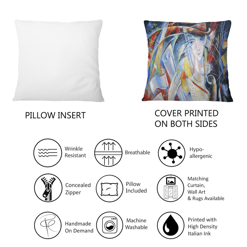 Coussin Creative Inspiration From The Poet - imprimé rétro 1