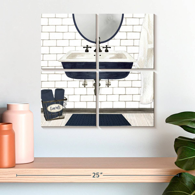 Lavabo bleu marine Kerrick Farmhouse Bath II, H 18 po x l 18 po