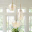 Luminaire suspendu champagne 3 lumières 39 po
