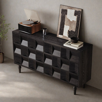 Buffet rétro en bois noir