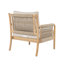 Fauteuil club d'extérieur Casper avec bois d'acacia et corde tissée