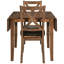 Ensemble de table de salle à manger 3 pièces avec 2 chaises à dossier en X en noyer (Old Sku: SP0000164AAD)-1822522694