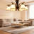 26.7 Inch 6 Lights European Style Glass Semi Flush Mount Ceiling Light With Glass Shades