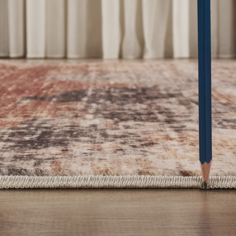 Tapis multicolore à motif abstrait Jewel, 5 pi 3 po X 7 pi 3 po - Tapis antitaches fabriqué en Turquie