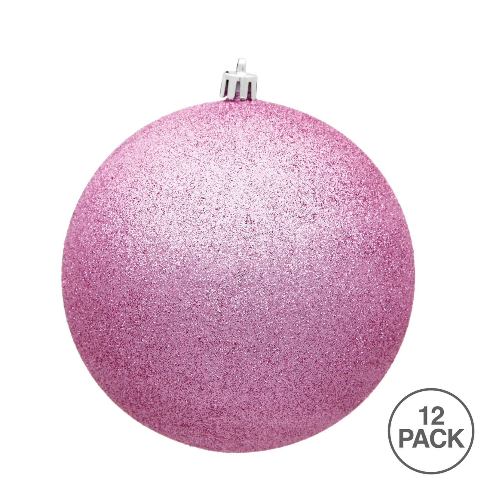 Holiday Décor Ball Ornament, 3" H x 3" W x 3" D, Pink
